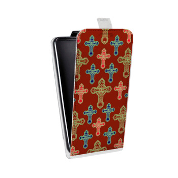 Дизайнерский вертикальный чехол-книжка для Sony Xperia Z3 Мир крестов (на заказ)