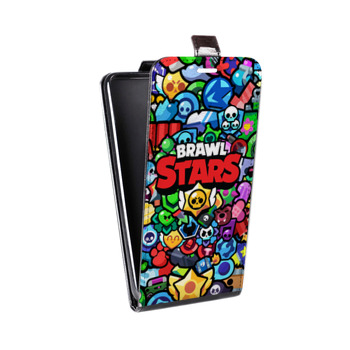 Дизайнерский вертикальный чехол-книжка для Sony Xperia E5 Brawl Stars (на заказ)