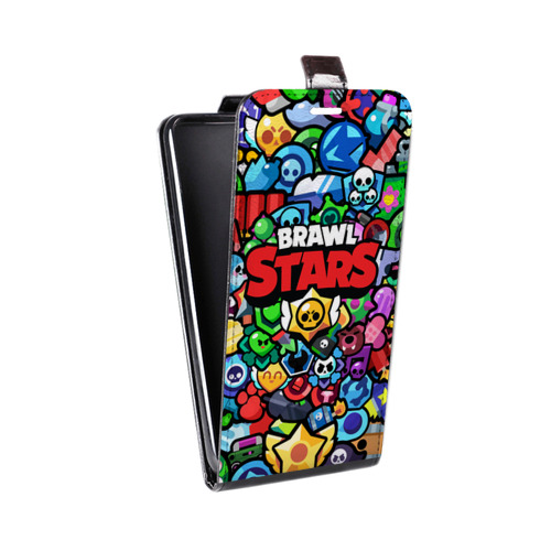 Дизайнерский вертикальный чехол-книжка для HTC Desire 200 Brawl Stars