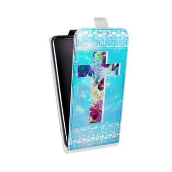 Дизайнерский вертикальный чехол-книжка для Samsung Galaxy S6 Edge Мир крестов (на заказ)