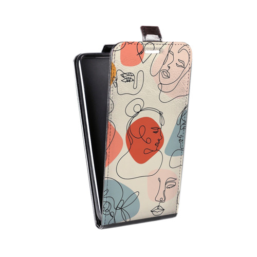 Дизайнерский вертикальный чехол-книжка для LG Optimus G2 mini Женские принты