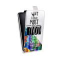 Дизайнерский вертикальный чехол-книжка для ASUS ZenFone 3 Max ZC553KL Городские символы