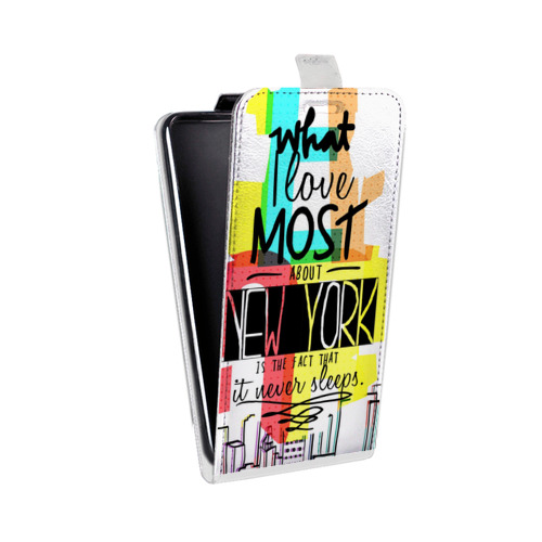 Дизайнерский вертикальный чехол-книжка для Samsung Galaxy Grand Neo Городские символы