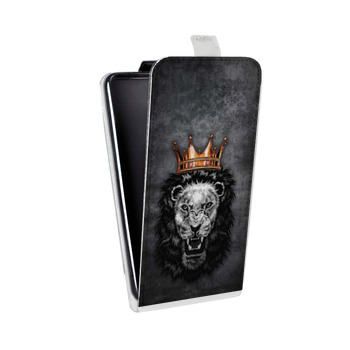 Дизайнерский вертикальный чехол-книжка для Samsung Galaxy S6 Edge Король лев (на заказ)