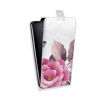 Дизайнерский вертикальный чехол-книжка для Samsung Galaxy S6 Edge Нежные цветы (на заказ)