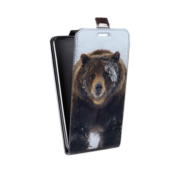Дизайнерский вертикальный чехол-книжка для Samsung Galaxy Alpha Медведь (на заказ)