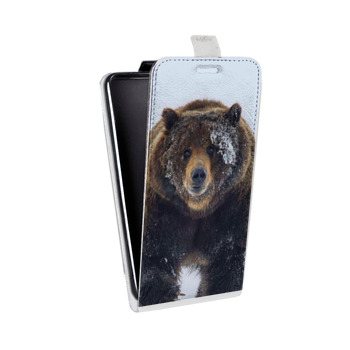 Дизайнерский вертикальный чехол-книжка для Samsung Galaxy Alpha Медведь (на заказ)