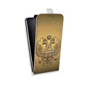 Дизайнерский вертикальный чехол-книжка для Huawei Honor 10 Флаг и герб России