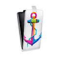 Дизайнерский вертикальный чехол-книжка для HTC Desire 601 Яркий кубизм