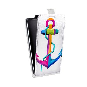 Дизайнерский вертикальный чехол-книжка для Samsung Galaxy S6 Edge Яркий кубизм (на заказ)
