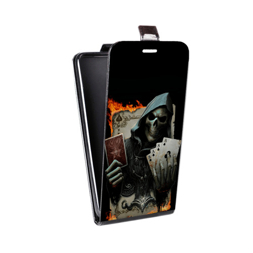 Дизайнерский вертикальный чехол-книжка для HTC Desire 601 Скелет карты