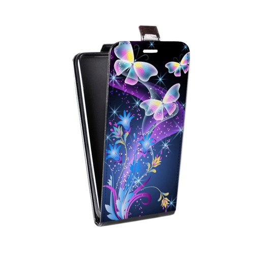 Дизайнерский вертикальный чехол-книжка для ZTE Blade A510 Бабочки