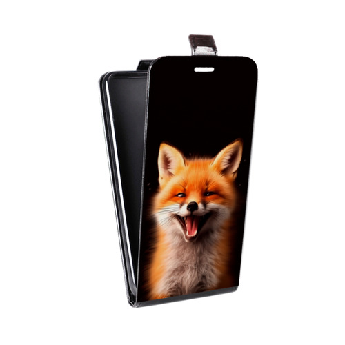 Дизайнерский вертикальный чехол-книжка для HTC Desire 601 Лиса