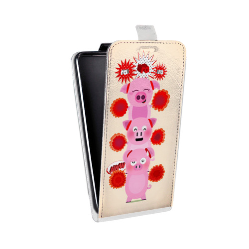 Дизайнерский вертикальный чехол-книжка для HTC Desire 601 Хризантемы радости