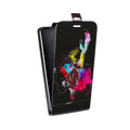 Дизайнерский вертикальный чехол-книжка для Samsung Galaxy Core Акварельный танец