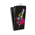 Дизайнерский вертикальный чехол-книжка для HTC Desire 601 Акварельный танец