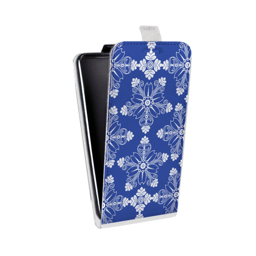 Дизайнерский вертикальный чехол-книжка для HTC Desire 601 Ослепительная синева