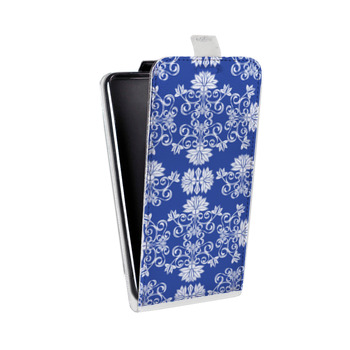 Дизайнерский вертикальный чехол-книжка для Samsung Galaxy S6 Edge Ослепительная синева (на заказ)