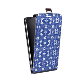 Дизайнерский вертикальный чехол-книжка для Alcatel One Touch Pop D5 Ослепительная синева (на заказ)