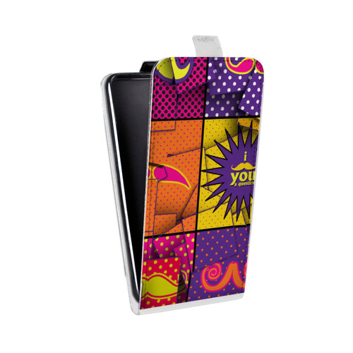 Дизайнерский вертикальный чехол-книжка для HTC Desire 601 Декупаж Поп-арт