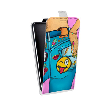 Дизайнерский вертикальный чехол-книжка для Samsung Galaxy S6 Edge Гламурные джинсы (на заказ)