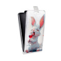 Дизайнерский вертикальный чехол-книжка для HTC Desire 601 кролик зайчик