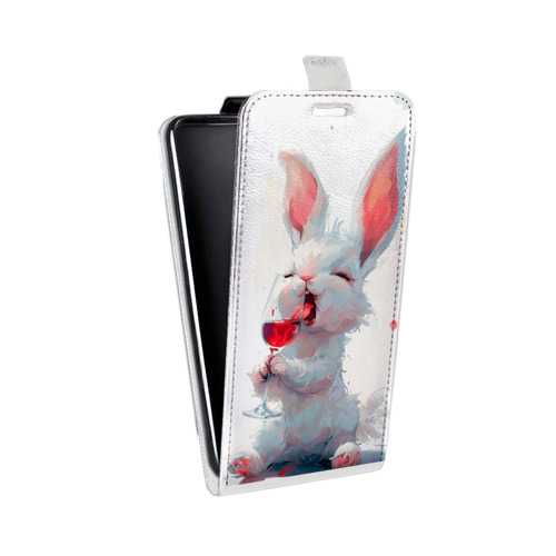 Дизайнерский вертикальный чехол-книжка для HTC Desire 601 кролик зайчик