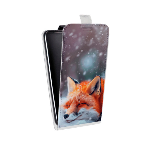 Дизайнерский вертикальный чехол-книжка для HTC Desire 200 лиса