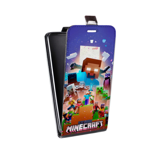 Дизайнерский вертикальный чехол-книжка для ZTE Blade A510 Майнкрафт Minecraft