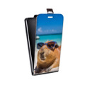 Дизайнерский вертикальный чехол-книжка для HTC Desire 601 Капибара