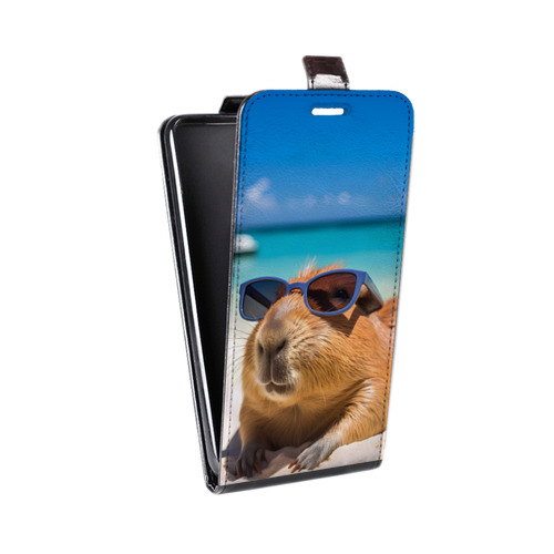 Дизайнерский вертикальный чехол-книжка для HTC Desire 601 Капибара