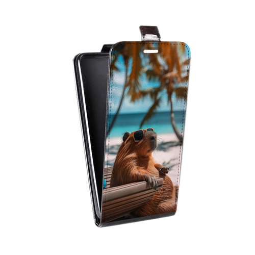 Дизайнерский вертикальный чехол-книжка для Lenovo Vibe C Капибара