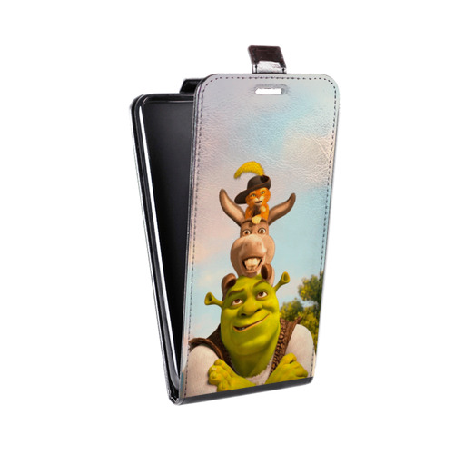 Дизайнерский вертикальный чехол-книжка для HTC Desire 601 Шрек Shrek