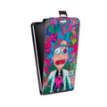 Дизайнерский вертикальный чехол-книжка для HTC Desire 12 Рик и Морти Rick Morty