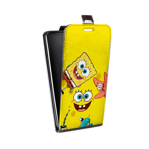 Дизайнерский вертикальный чехол-книжка для HTC Desire 601 Спанч боб Спанчбоб