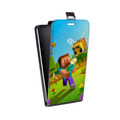 Дизайнерский вертикальный чехол-книжка для HTC Desire 601 Майнкрафт Minecraft