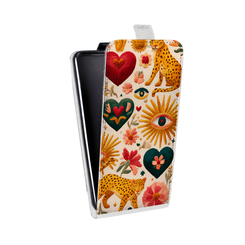 Дизайнерский вертикальный чехол-книжка для HTC Desire 601 Модный принт