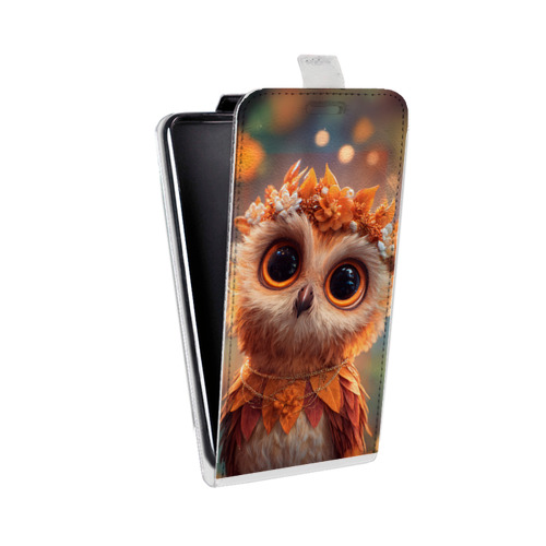 Дизайнерский вертикальный чехол-книжка для HTC Desire 601 Милая сова