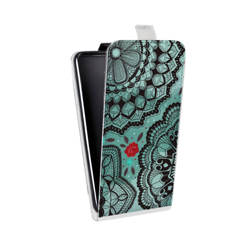 Дизайнерский вертикальный чехол-книжка для HTC Desire 601 Мандалы и цветы