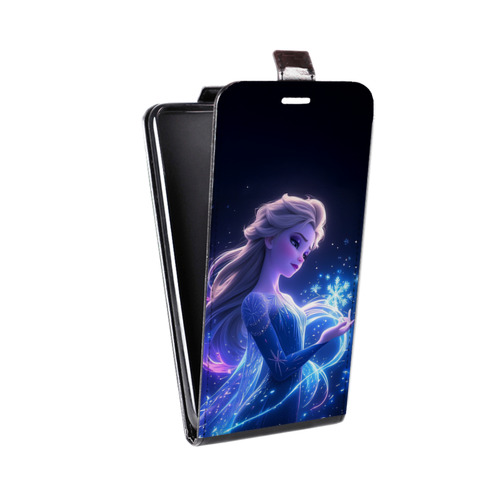 Дизайнерский вертикальный чехол-книжка для LG G4 Stylus Холодное сердце Frozen
