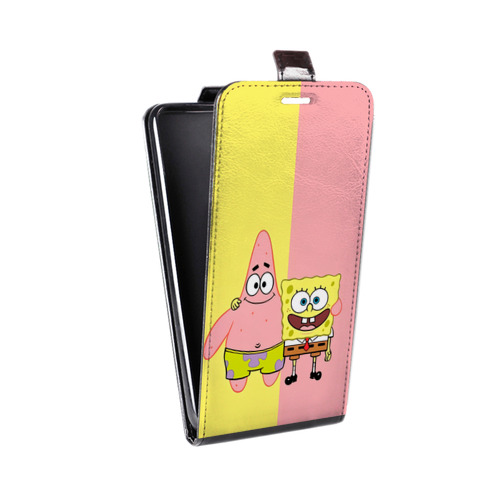 Дизайнерский вертикальный чехол-книжка для HTC Desire 601 Спанч боб Спанчбоб