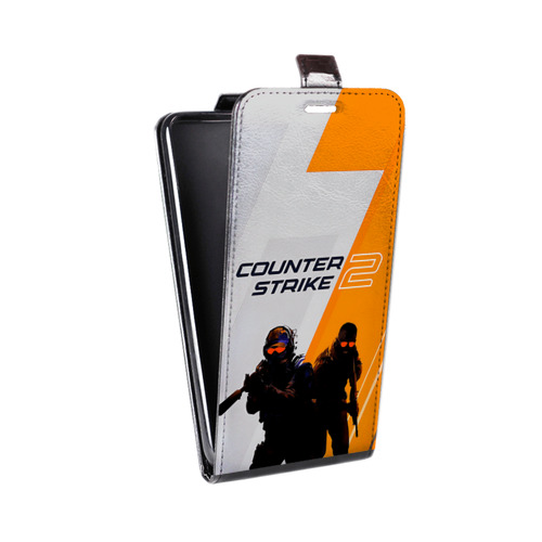 Дизайнерский вертикальный чехол-книжка для HTC Desire 601 Counter Strike