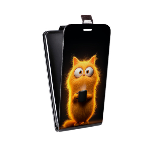 Дизайнерский вертикальный чехол-книжка для HTC Desire 601 Смешной кот