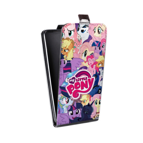 Дизайнерский вертикальный чехол-книжка для HTC Desire 601 My little pony Дружба чудо