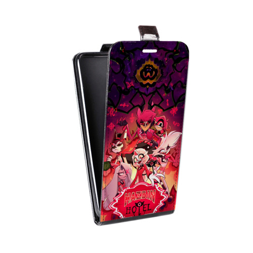Дизайнерский вертикальный чехол-книжка для HTC Desire 601 Hazbin Hotel Отель Хазбин