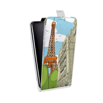 Дизайнерский вертикальный чехол-книжка для Samsung Galaxy S6 Edge Столичные зарисовки (на заказ)