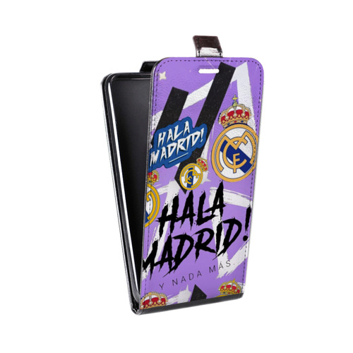 Дизайнерский вертикальный чехол-книжка для HTC Desire 601 Real Madrid Реал Мадрид