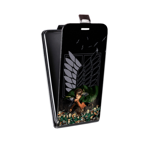 Дизайнерский вертикальный чехол-книжка для HTC Desire 601 Атака титанов