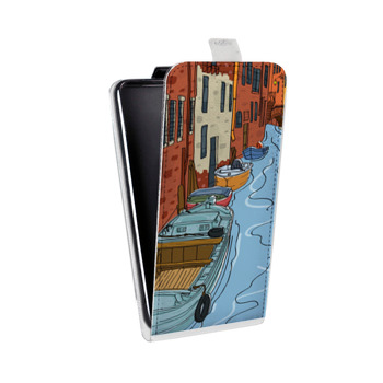 Дизайнерский вертикальный чехол-книжка для Samsung Galaxy J5 Столичные зарисовки (на заказ)