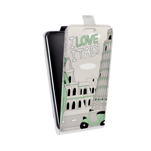 Дизайнерский вертикальный чехол-книжка для LG X Style Столичные зарисовки